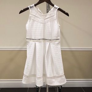 Girls White Embellished Dress